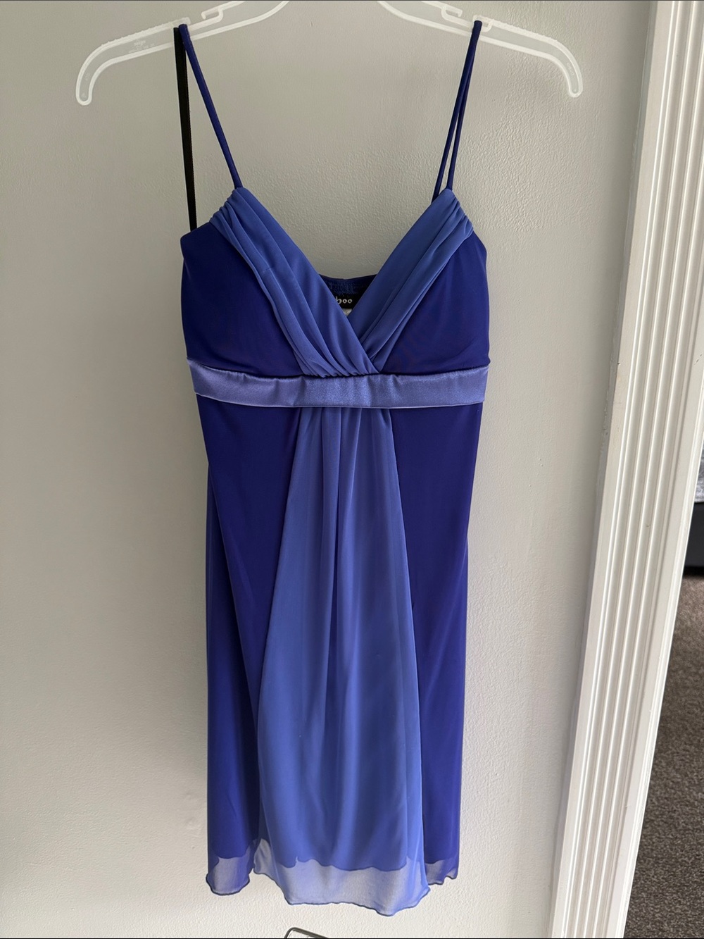 Taboo Navy and Periwinkle Chiffon Slip Dress